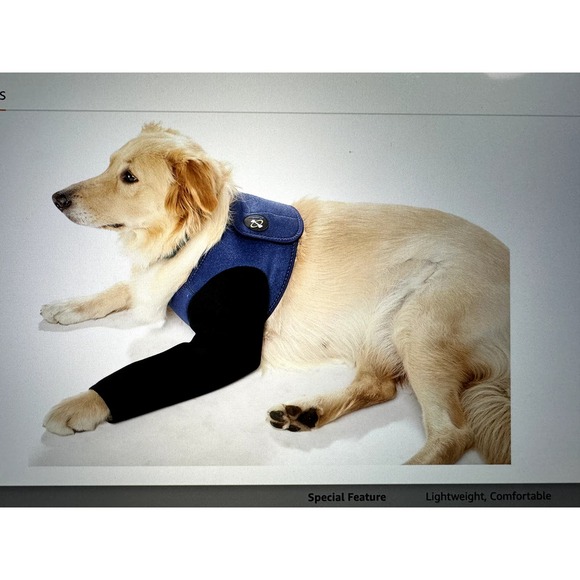 Coodeo Dog Recovery Sleeve Front Leg Large Blue - Picture 9 of 10